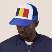 Casquette avec drapeau de Roumanie (En situation)