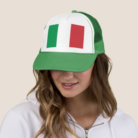 Casquette avec Drapeau d'Italie (En situation)