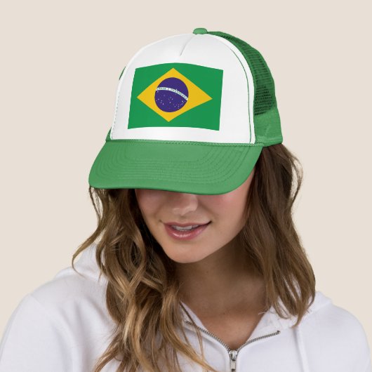 Casquette avec drapeau du Brésil (En situation)