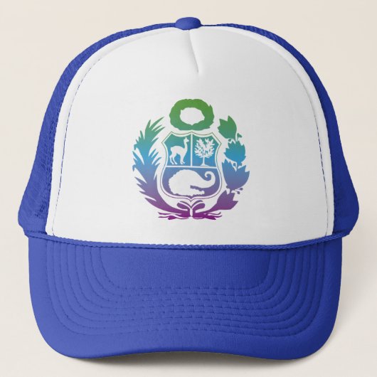 Casquette avec escudo du Pérou dans dégradez Turc (Devant)