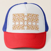 Casquette avec fond d'écran orange et blanc élégant (Devant)