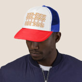 Casquette avec fond d'écran orange et blanc élégant (En situation)