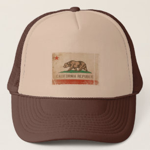Casquette avec le drapeau affligé de la Californie