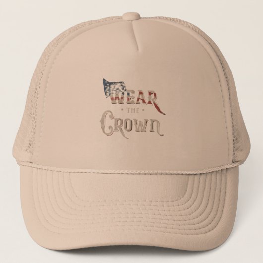 casquette avec texte porter la couronne (Devant)