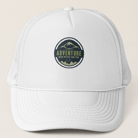 Casquette Aventure Débutez devant votre tente (Devant)