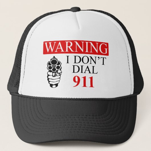 Casquette Avertissement : Je ne fais pas compose 911 (Devant)