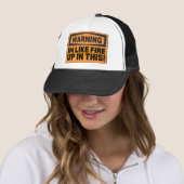 CASQUETTE AVERTISSEMENT JE SUIS COMME LE FEU (En situation)