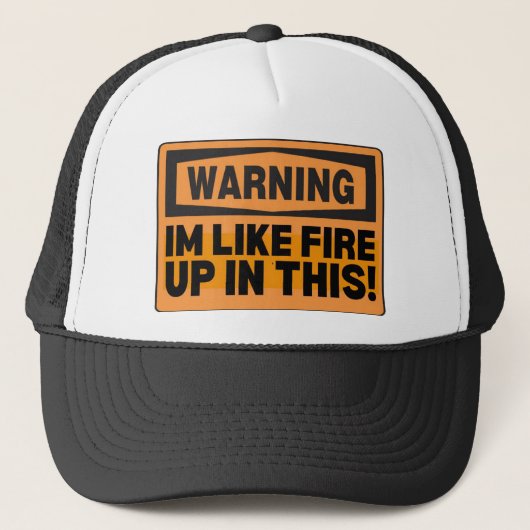 CASQUETTE AVERTISSEMENT JE SUIS COMME LE FEU (Devant)