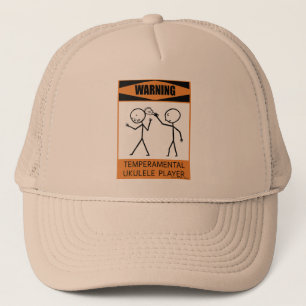 Casquette Avertissement Joueur Ukulele Temperamental