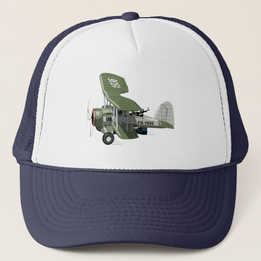 Casquette Avion rétro de dessin (Devant)