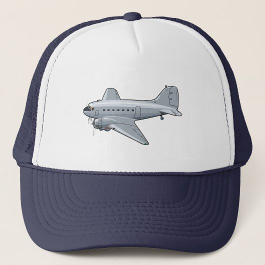 Casquette Avion rétro de dessin (Devant)
