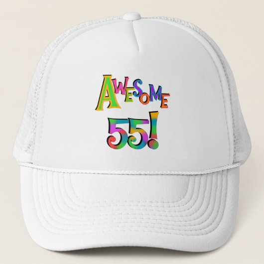 Casquette Awesome 55 Birthday T-shirts and Gifts (Devant)