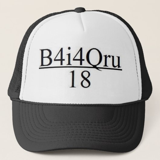 Casquette B4I4QRU plus de 18 (Devant)