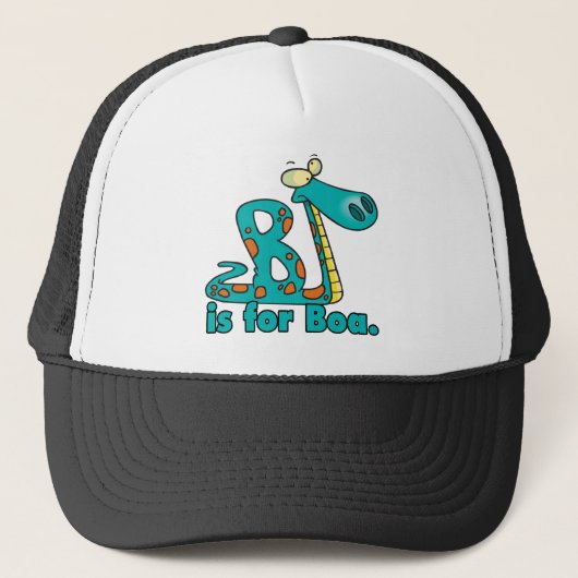 Casquette B est pour boa constrictor silly serpent dessin an (Devant)