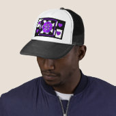 Casquette B&W Purple Hearts Beating (En situation)