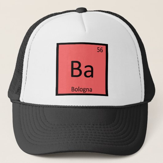 Casquette Ba - Symbole de table périodique de la chimie de l (Devant)