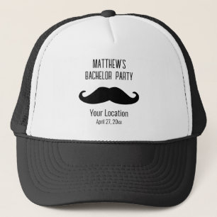 Casquette Bachelor Party Black Mustache Mariage Favoriser