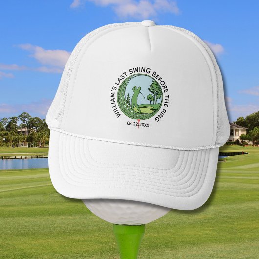 Casquette Bachelor Party Golfer Nom Dernier Swing
