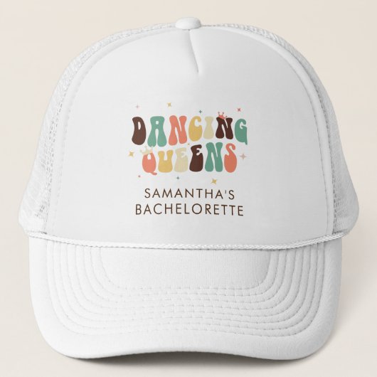 Casquette Bachelorette sur mesure Disco Bride Danse Reines (Devant)
