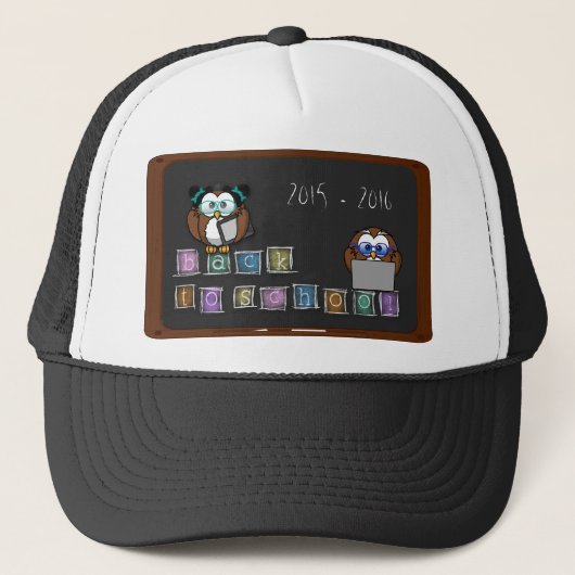 Casquette back to school owl (Devant)