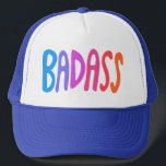 Casquette BADASS Colorful Rainbow Handlett Design<br><div class="desc">L'art de la manipulation juste pour vous! Consultez ma boutique pour plus de designs !</div>