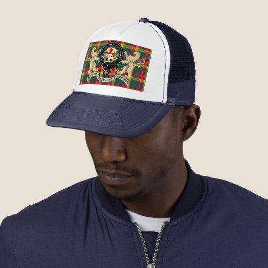 Casquette Badge de clan Buchanan & Tartan (En situation)