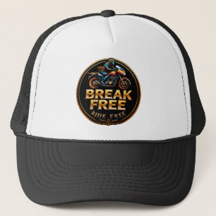 Casquette Badge doré représentant le logo du motard Break Fr