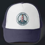 Casquette Badge du Massachusetts de Cape Cod National Seasho<br><div class="desc">Illustration Cape Cod National Seashore dans un cercle de style badge.</div>