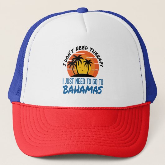 Casquette Bahamas Vacation Tropical Beach Trip Therapy (Devant)