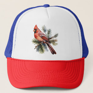 Casquette Baies Rouges Vibrantes avec des Feuilles Vertes Lu