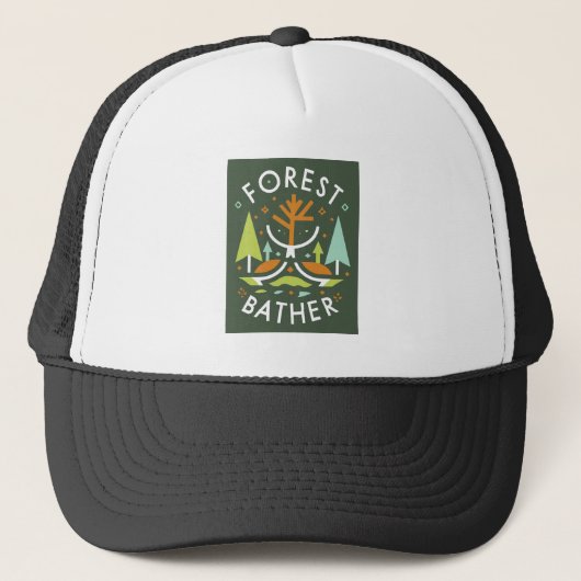 Casquette Baigneuse de forêt cubiste (Devant)