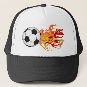 Casquette Bal de football en feu