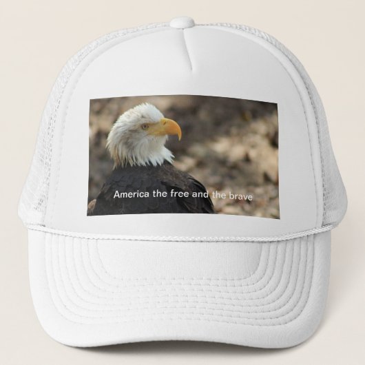 Casquette Bald Eagle Baseball Cap THE FREE AND THE BRAVE (Devant)