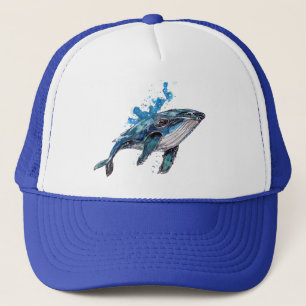 Casquette Baleine à bosse bleue