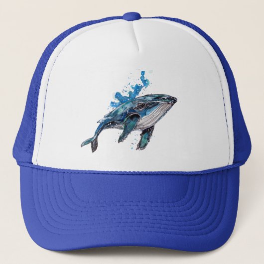 Casquette Baleine à bosse bleue (Devant)