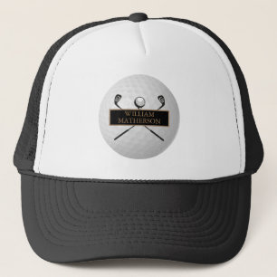 Casquette Balle de golf classique personnalisée or et noir