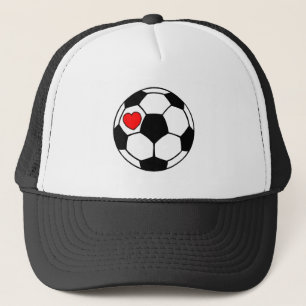 Casquette Ballon de football (coeur rouge)