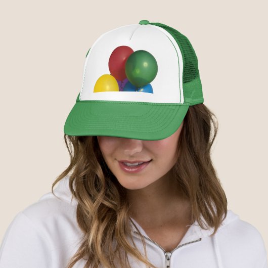 Casquette Ballons de parties multicolores (En situation)