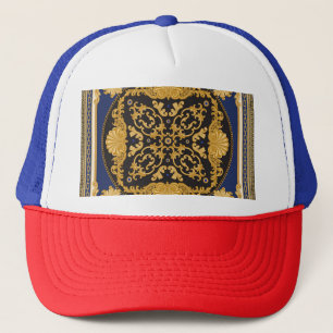 Casquette Bandana Print : Black Blue Gold.