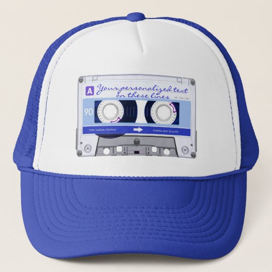 Casquette Bande de cassette - bleu - (Devant)