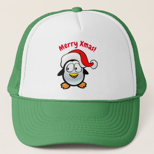 Casquette Bande dessinée du père noël de pingouin (Devant)