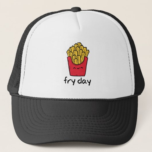 Casquette Bande dessinée heureuse de pommes frites de (Devant)