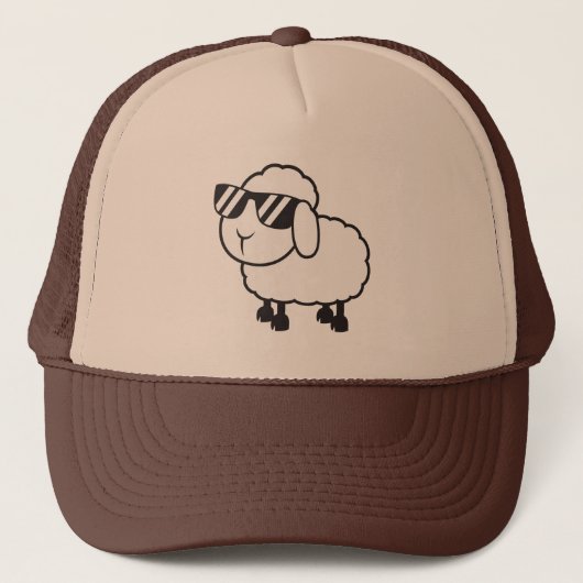 Casquette Bande dessinée mignonne de moutons blancs (Devant)