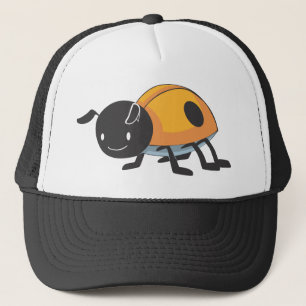 Casquette Bande dessinée orange fraîche de coccinelle de