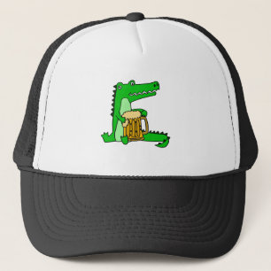 Casquette Bande dessinée potable de bière d'alligator drôle