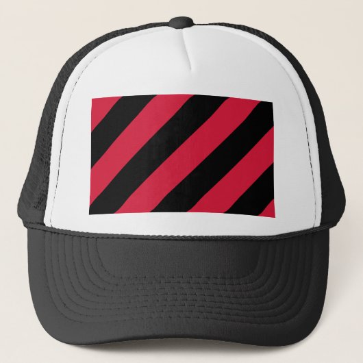 Casquette Bandes rouges et noires (Devant)