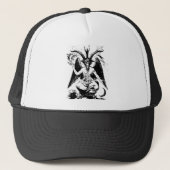 Casquette Baphomet noir vintage (Devant)