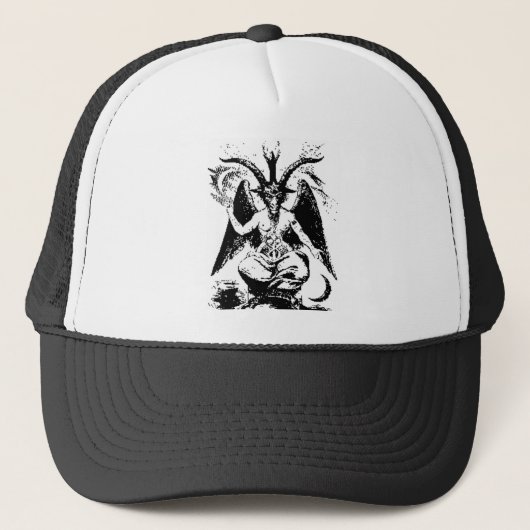 Casquette Baphomet noir vintage (Devant)