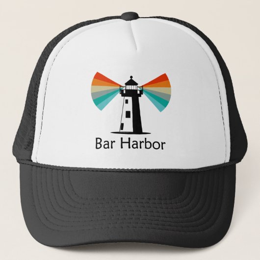 Casquette Bar Harbor Maine Lighthouse Rainbow (Devant)