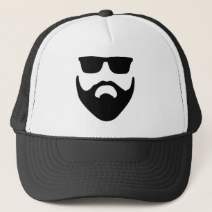 Casquette barbe et lunettes de soleil de hippie